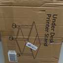 Printer Stand with Storage Under Desk Shelf, Desktop Printer Stand Organizer, Rolling Printer Cart Storage Paper Files Holder for Desk, Office, Home, (White)