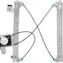 Rear Passenger Side Power Window Regulator with Motor (2 Pins) Fit for 2001-2006 Chevrolet Silverado 1500 3500, Avalanche Suburban GMC Sierra 1500 2500 3500 Yukon XL Cadillac Escalade, 741-579