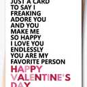 6 x Valentines Day Card for Husband, Valentines Day Cards for Him, Funny Valentines Day Card for Wife & Kids & Boyfriend & Girlfriend, Valentine's Day Decorations, Valentine's Day Gift, Greeting Card=7in x 5in(Folded), Envelope = 7.5in x 5.5in (colorful)