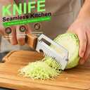 Multifunctional Vegetable Peeler for Kitchen Tool Wooden Smooth Handle and Bottle Opener, Made of Stainless Steel 2 in 1 Potato Garlic Cucumber Orange Pumpkin Fruit (Shredded Style(1pc))