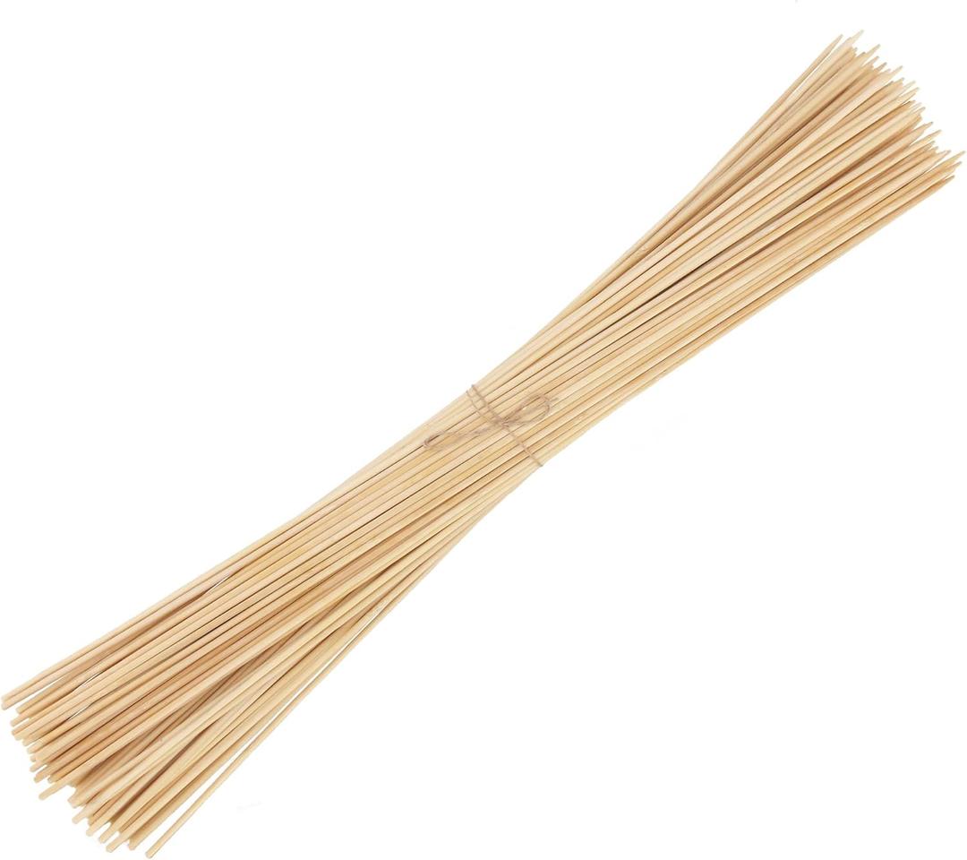 BambooMN - 5mm Semi-Point Marshmallow Bonfire Roasting Bamboo Skewers - 36" (91cm) - 100 Pieces