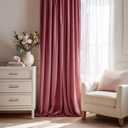 108 Inches Long Dusty Pink Velvet Curtains for Living Room Large Window Elegant Modern light blocking Pinch Pleated Drapes With Hooks & Back Tab,Girl Room/Nursery,40x108 Inches,2 Panels 9 FT