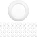 40 Packs 6 Inch LED Low Profile Recessed & Surface Mount Disk Light, Round, 15W, >900 Lumens, 5000K Daylight White, CRI80, Driverless Design, Dimmable, ETL Listed, White