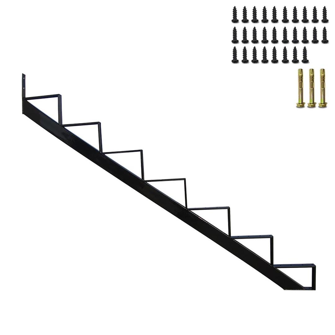1 Pack Steel Stair Step Riser - 7 Step for Deck Height 57 Inches Stair Stringer for Outdoor Wooden Tread