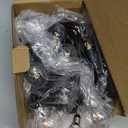 Outdoor String Lights 25 Feet G40 LED Patio Lights, Plug-in, 13 Plastic Edison Bulbs(1 Spare), Waterproof Connectable Hanging Light for Backyard Porch Balcony Party Decor, E12 Base, Black