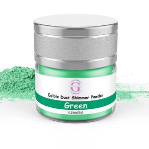 Glitter & Glitz Edible Glitter for Drinks - Premium Drink Glitter Edible Dust for Cocktails, Baking, Brew, Champagne - Luster Dust and Cocktail Glitter - Edible Glitter for Drinks Decoration (Green, 5Grams)