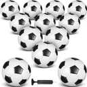 HyDren 12 Packs Soccer Ball with Pump Official Size Soccer Ball for Indoor Outside Training Practice Sport Gift Charity Donation Back to School(Size 3,Black, White)