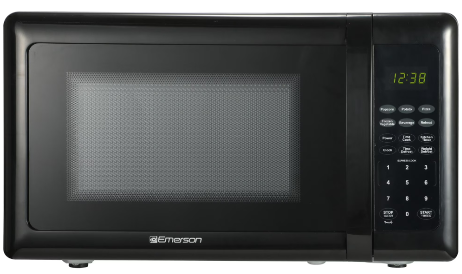 EMERSON 0.7 CF MICROWAVE OVEN, BLACK