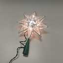 Brizled Star Christmas Tree Topper, 8" Lighted Double-Sided Star Treetop, 8-Point Xmas Tree Topper with 10 Warm Lights, 120V UL Certified for Christmas Ornament Party Home Decor