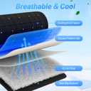 Cooling Gel Seat Cushion with 12V Power Fan, 4D Air Fiber Support Pad for Office Chair, Car Seat, Gaming, Wheelchair  3-Speed Turbo Airflow, Breathable & Non-Slip Design