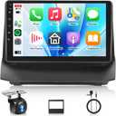 2+64G Android Car Radio Stereo for Ford Fiesta 2009-2014 with Wireless Carplay Android Auto, 9 Touchscreen Head Unit with Bluetooth Mirror Link GPS Navigation WiFi FM/RDS EQ AHD Backup Camera SWC