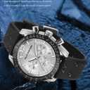 FELITI FORTONS Mens Watches Sport Tonneau 3ATM Waterproof Chronograph Luminous Quartz Watches of Men Silicone Strap with Gift for Men