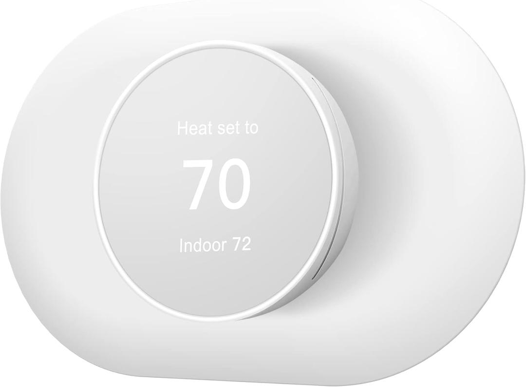 Compatible with Google Nest Thermostat 2020 Wall Plate Cover, Nest Thermostat Trim Kit, Nest Thermostat Wall Plate Cover, Nest Thermostat Accessory Easy Installation - Snow