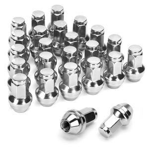 Dynofit 14x2 OEM Lug Nuts for F150 2000-2014, One-piece Factory Steel Tuner Nuts Compatible With Ford Expedition Navigator 03-14, Stock Wheel Nuts Replace OE#BD142978 4L3Z1012A (Work on 14mm-2.0 Stud) (Silver)