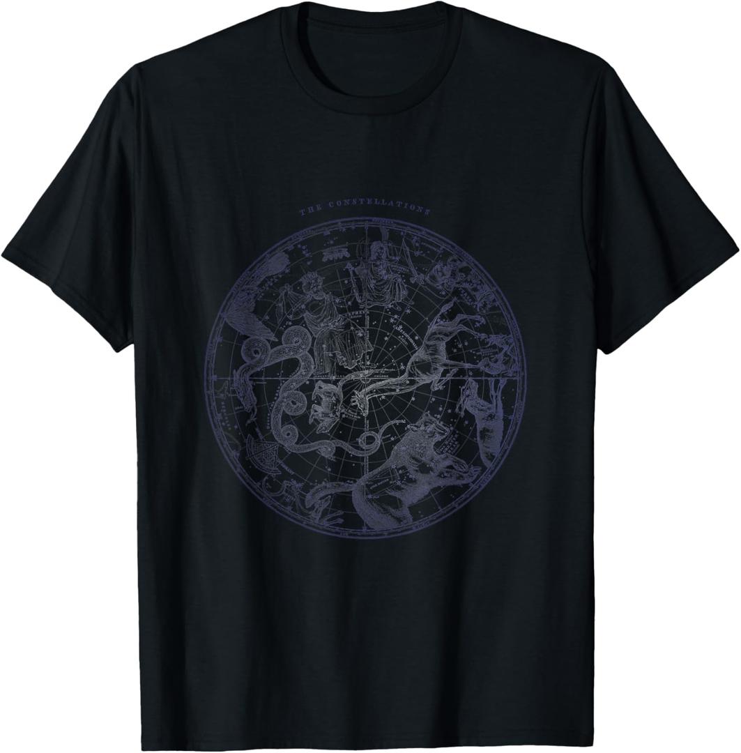 Constellation Star Map Astrology T-Shirt Female 1X