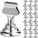 ERYTLLY 16 PK Place Card Holders 1.7 inches Table Card Holder Steel Card Holders for Weddings,Birthdays,Photos, Memo Notes, Restaurants (Silver)