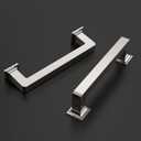 Amerdeco 10 Pack Brushed Satin Nickel Cabinet Pulls 3-3/4 Inch(96MM) Hole Centers Kitchen Cabinet Handles Cabinet Hardware Kitchen Handles for Cabinets Cupboard Handles Drawer Pulls ZH0019