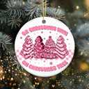 2 x Gift for Girls Ornament 2025, Oh Christmas Tree Ornament  Cute Pink Christmas Tree Decoration, Sweet Treat Cookie, Fun Holiday Dcor Gift for Girls, Friends, or Pink Lovers