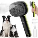 Pecute Cat Steam Brush, Self-Cleaning Steam Cat Brush with 2 Water Spray Modes, Large Capacity Tank, Steaming Renu Dog Brush for Shedding Massaging Grooming, Cool Mist Only