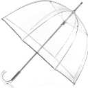 Totes Adult Clear Bubble Umbrella with Dome Canopy and Lightweight Wind and Rain Protection