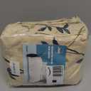 JSD Beige Leaves Printed Sheet Set Queen Size, 4 Piece Botanical Pattern Microfiber Sheets Extra Deep Pocket