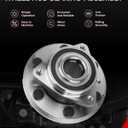 TOVASTY 2PCS 513277 Front or Rear Wheel Hub Bearing Assembly Compatible with Buick Enclave 2008-2017, GMC Acadia 2007-2016, 6 Lugs w/ABS