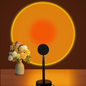 LED Sunset Lamp - Sunset Lights Night Lights LED Projector Floor Lamp Atmosphere Light Night Light for Bedroom Livingroom Party Bar Store, USB Charging