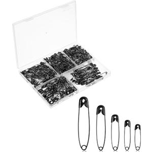 Mr. Pen- 400 Pack Black Assorted Small Bulk Large Safety Pins for Clothes