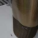 happimess HPM1102A Asher Modern 4.13-Gallon 2-Tone Faux Wicker/Metal Cylinder Waste Basket, Bronze/Coffee for Home, Bathroom, Living Room, Office, Bedroom, Kitchen