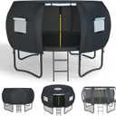 XCZ trampoline cover, trampoline tent, with ventilation Windows, open design. Suitable for 8FT six-bar circular trampolines, sunshade/storage protection