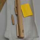 Vertical Coat Rack Wall Mounted - Height 16 Inches, Oak Wood Vertical Hat Rack for Wall with 4 Hooks, Modern Coat Rack Tree for Hanging Hats, Jackets, Bags in Entryway Bedroom Office