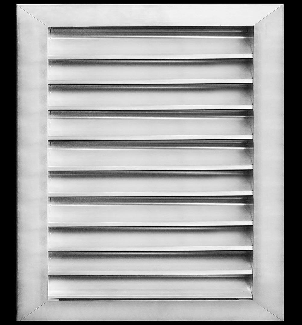 HVAC Premium 24"W x 30"H Aluminum Exterior Gable Louver Vent For Walls & Crawlspace - Weather-Resistant Air Grille With Screen Mesh - [Outer Dimensions 25.75"W x 31.75"H] (24 x 30, Anodized Aluminum)