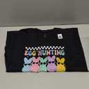 Happy Easter Bunny Egg Hunting Squad Crew Family Boy Girl T-Shirt (Black, L)