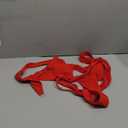 SherryDC Women's Sexy Scoop Neck Padded Cutout Strappy Thong Bikini Set Swimsuit (Large, Red)