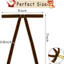 24 Pcs Browm Velvet Christmas Tree Bows Vintage Velvet Ribbon Bows for Christmas Door Garland Vintage Wreath Decor(3/8'' Wide, 5 x 7 inch)