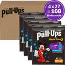 Pull-Ups Boys' Night Time Potty Training Pants, Size 3T-4T Overnight Training Underwear (32-40 lbs), 108 Ct