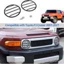 Car Headlight Guard, Front Headlights Cover Trim Lamp Frame Protector, Exterior Turn Signal Headlight Guard Compatible with Toyot@ FJ Cruiser 2007-2021, 2PCS