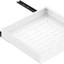 Pull out Cabinet Organizer,21"Deep, 20"Wide Heavy Duty Full-Extension Slide out Drawers Fixed with Nano Adhesive,Roll Out Shelves Sliding Cabinet for Kitchen,Bathroom,Pantry,under sink Storage(White)