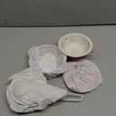 ROBUD Play Pots and Pans Sets for Kids Kitchen, Play Kitchen Accessories Pretend Cooking, Cartoon Pink Metal Pots and Pans Metal, Kids Kitchen Playset, Mini Toy Kitchen Accessories(9 Pieces)