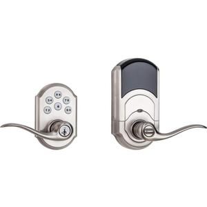 Kwikset Smartcode 912 Z-Wave Plus Keypad Lever Deadbolt Door Lock, One-Touch Locking, and Auto-Lock Enabled with Reversible Tustin Levers and SmartKey Security, Satin Nickel