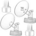 Momstouch 14mm Flange and Duckbill Valve Compatible with Spectra S1 S2 9 Plus Breastpump Replacement to Spectra Pump Parts, Not Original, Replace Accessories