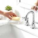 Amazing Abby Luxury Acrylic Soap Dish (Set of 3), Clear Plastic Bar Soap Holder with Drainage Ridges, Unbreakable Soap Tray, Great for Bathroom, Shower, Kitchen Sink, Countertop, and More