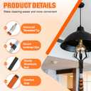 SISUPASSIE Light Bulb Changer for High Ceilings 26FT Reach, Light Bulb Changer 5-20FT with Basket, Suction Cup and Disc for Recessed Lights High Ceiling