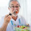 Adaptive Eating Utensils for Parkinson's, Arthritis & Weak Grip, 4-Piece Set with Curved Handle for Better Control, Non-Slip Soft Plastic Handles, Ideal for Elderly and Disabled