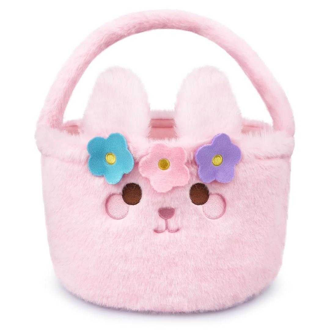 Easter Basket - Easter Baskets for Kids, Pink Plush Easter Bunny Baskets, Girls Easter Basket Empty, Cute Kids Bunny Basket for Boys Easter Gifts Easter Decor Easter Basket - Easter Baskets for Kids, Pink Plush Easter Bunny Baskets, Girls Easter Basket Empty, Cute Kids Bunny Basket for Boys Easter Gifts Easter Decor