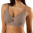 ULTREAGLE Padded Wireless Bras for Women - Wireless Bra Bralettes for Women with Support Padded Bralette (3XL)