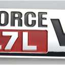 2pcs IFORCE 5.7L V8 Badge Side Emblem, 3D Door Badge NamePlate Decals Stickers Replacement for IFORCE (Chrome Red)