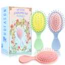 HOFASON 3 Pcs Mini Wet Hair Brush for Women Girls Toddler, Stocking Stuffers for Women Teens Girls, Bridesmaid Proposal Gifts, Spa Party Supplies, Summer Stuff, Detangling Hair Brush for Travel (Multicolor)