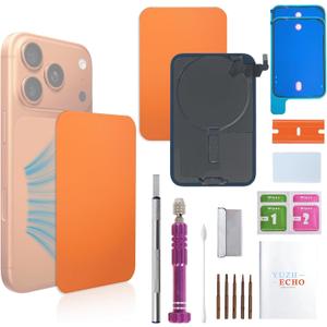 Back Glass Replacement for iPhone 17 Pro Max(6.9 inches,Cosmic Orange) Integrated Glass & Wireless Charging Repair Tools are Included