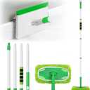 Baseboard Cleaner Tool with Handle, Extendable Long Handle Baseboard Floor Cleaning Tool Duster with Reusable Pads for Floorboard